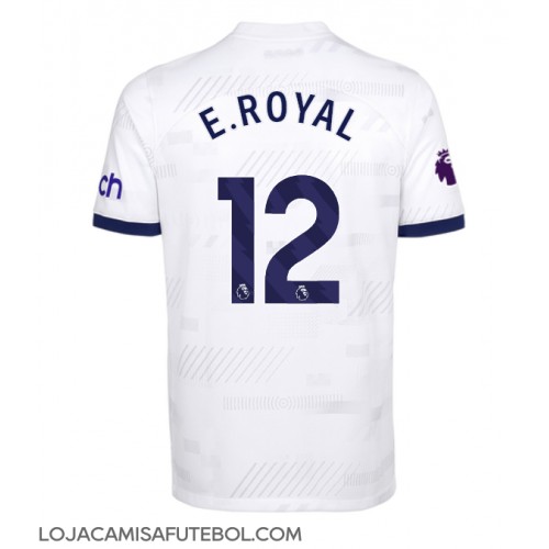 Camisa de Futebol Tottenham Hotspur Emerson Royal #12 Equipamento Principal 2023-24 Manga Curta